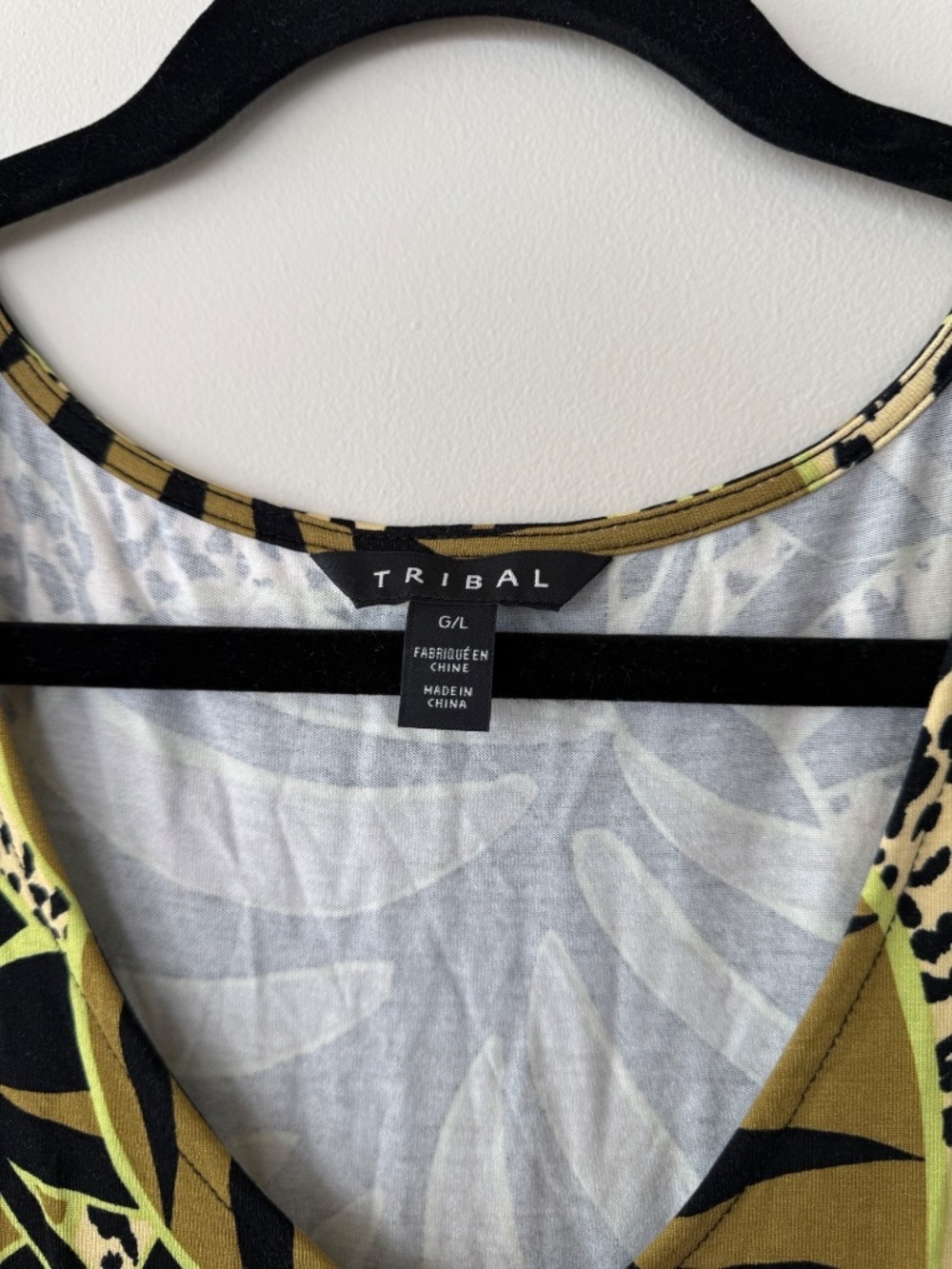 NWT Tribal Tropical Leaf Print Sleeveless Swing Dress Large - Picture 4 of 8